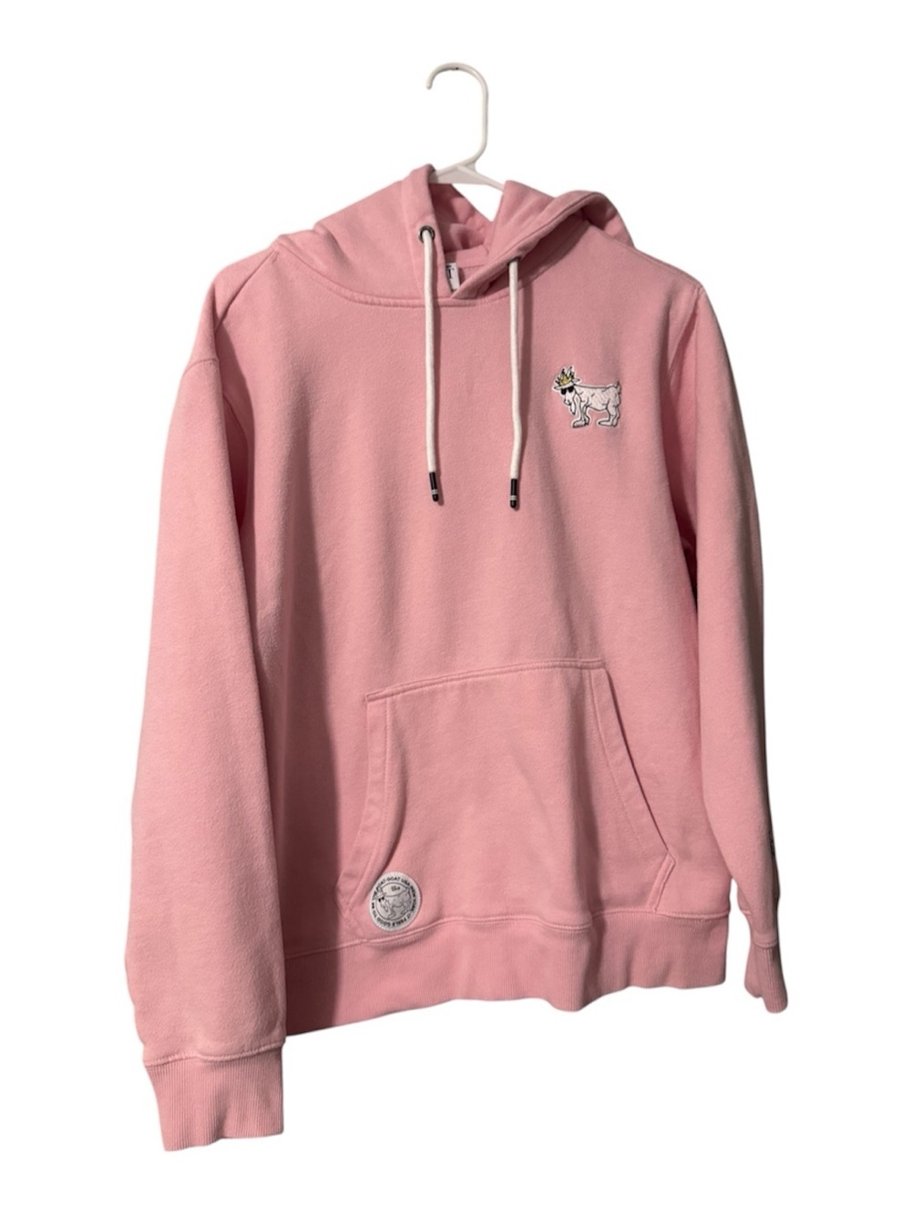 GOAT USA Adult Pink 🩷 pullover Hoodie Size Medium-GOAT Embroidery Logo
